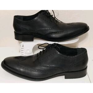 Cole Haan C12209 Black Leather Williams Wing II Lace Up Mens Dress Shoes 11 M